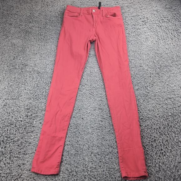 Joes Jeans Women 29 Pink Rocker Stretch Mid Rise Skinny Fit Denim Distressed - Picture 3 of 9